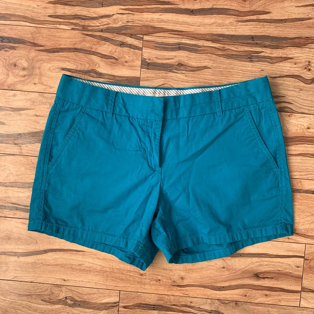 J Crew chino shorts turquoise size 6